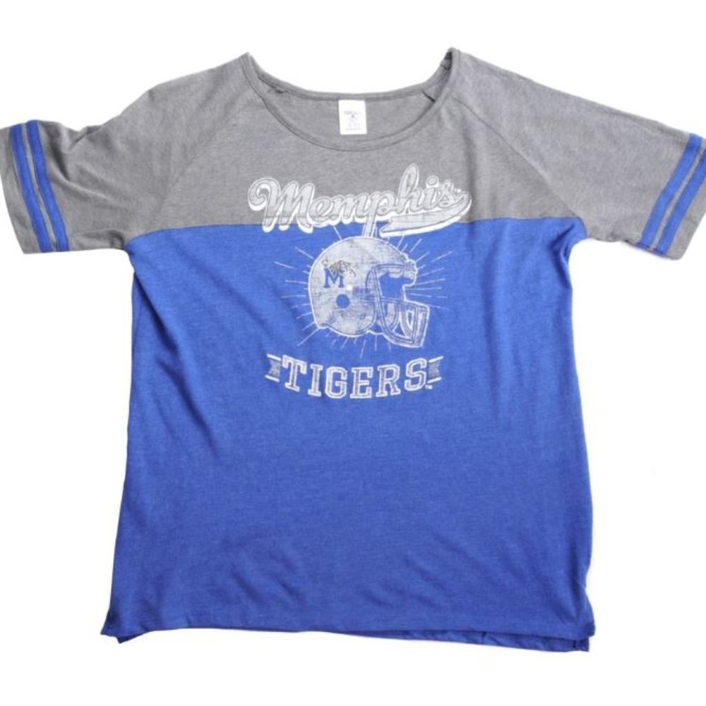 NWT Memphis Tigers Stripped Short Sleeve Tee